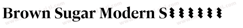 Brown Sugar Modern S字体转换